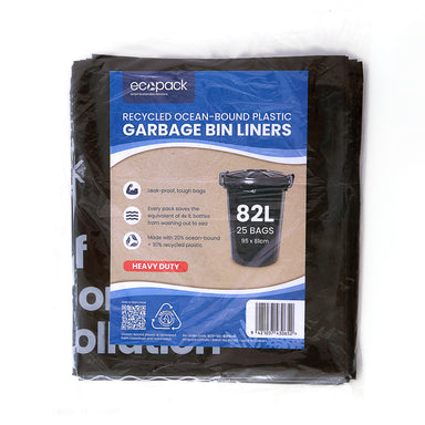 Ecopack 82L Recycled Garbage Bags Heavy Duty