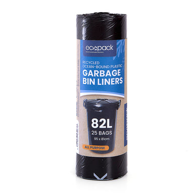 Ecopack 82L Recycled Garbage Bags Upright