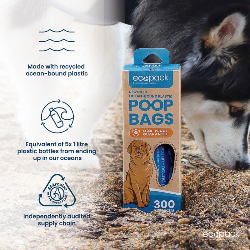 Ecopack Recycled Plastic Dog Poop Bags Dispenser Box